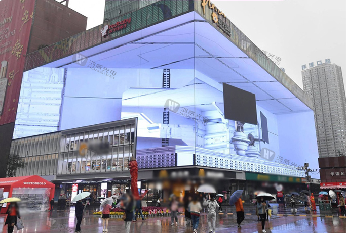3D right angles or curves creative LED display