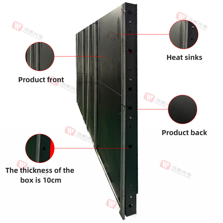 Gabinete de ferro para montagem em parede, publicidade interna, parede de vídeo LED