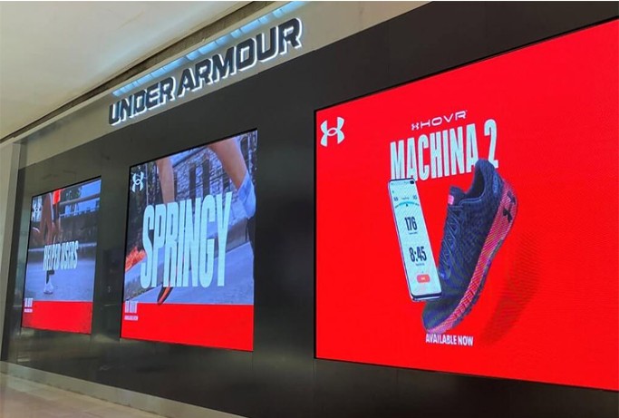 Tela LED para vitrine de loja de varejo