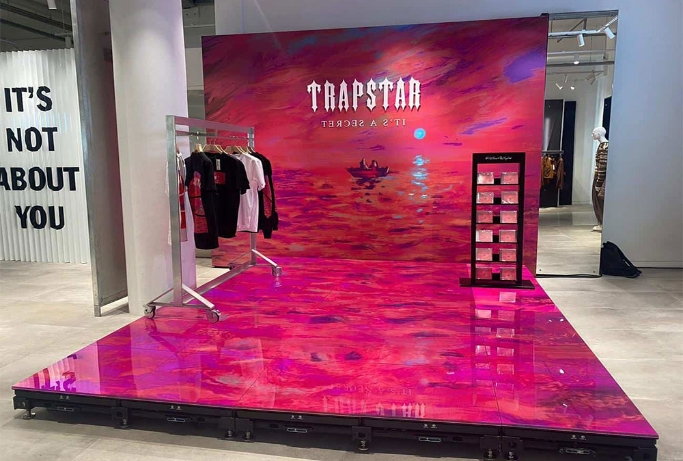 Dance floor led for retail store