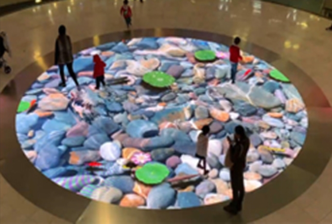 shopping mall led floor tile screen