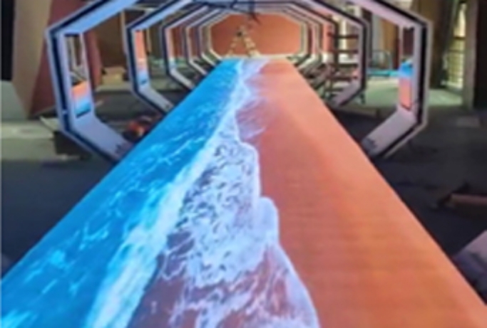 Dance floor LED display for stage performances