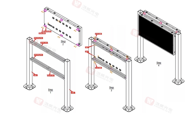 Mounting Between Two Poles